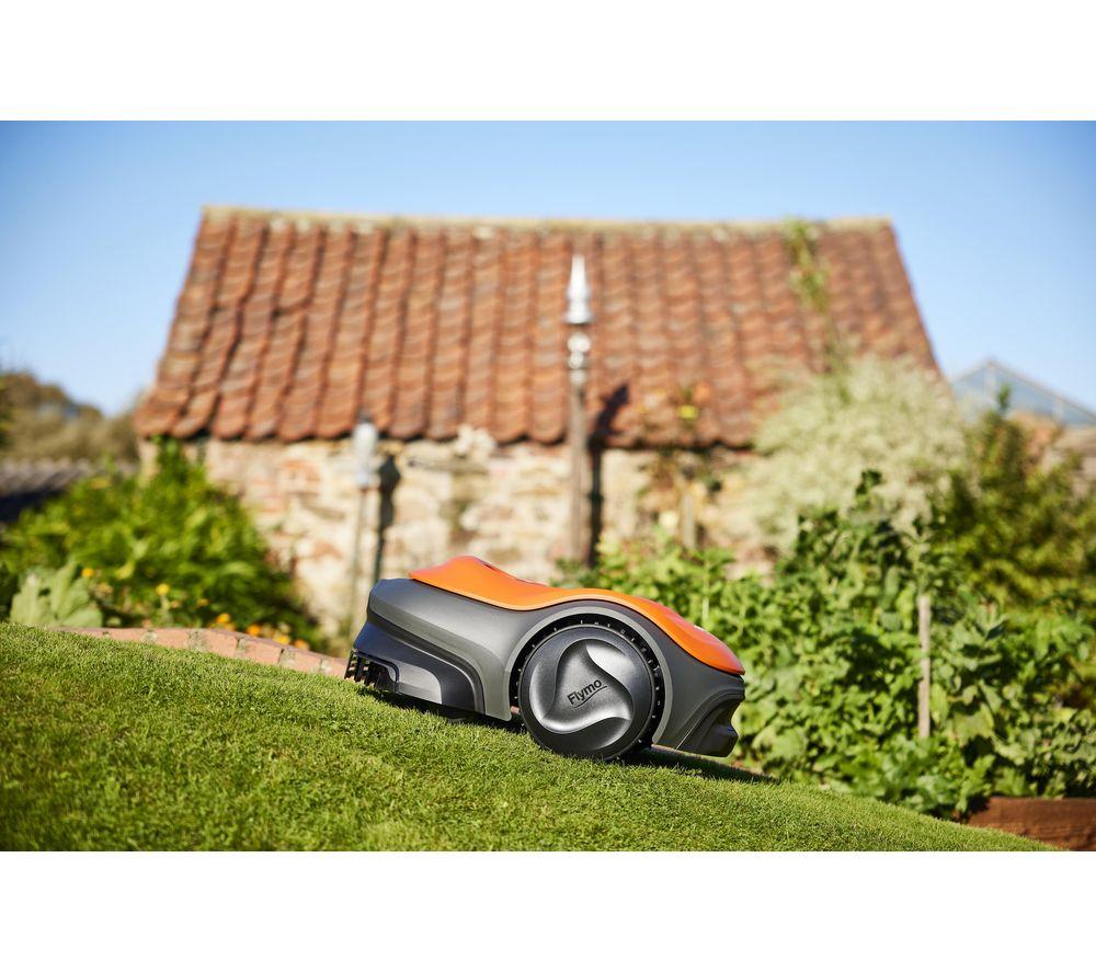FLYMO UltraLife 1500 Cordless Robot Lawn Mower - Black & Orange image number 11 of 15