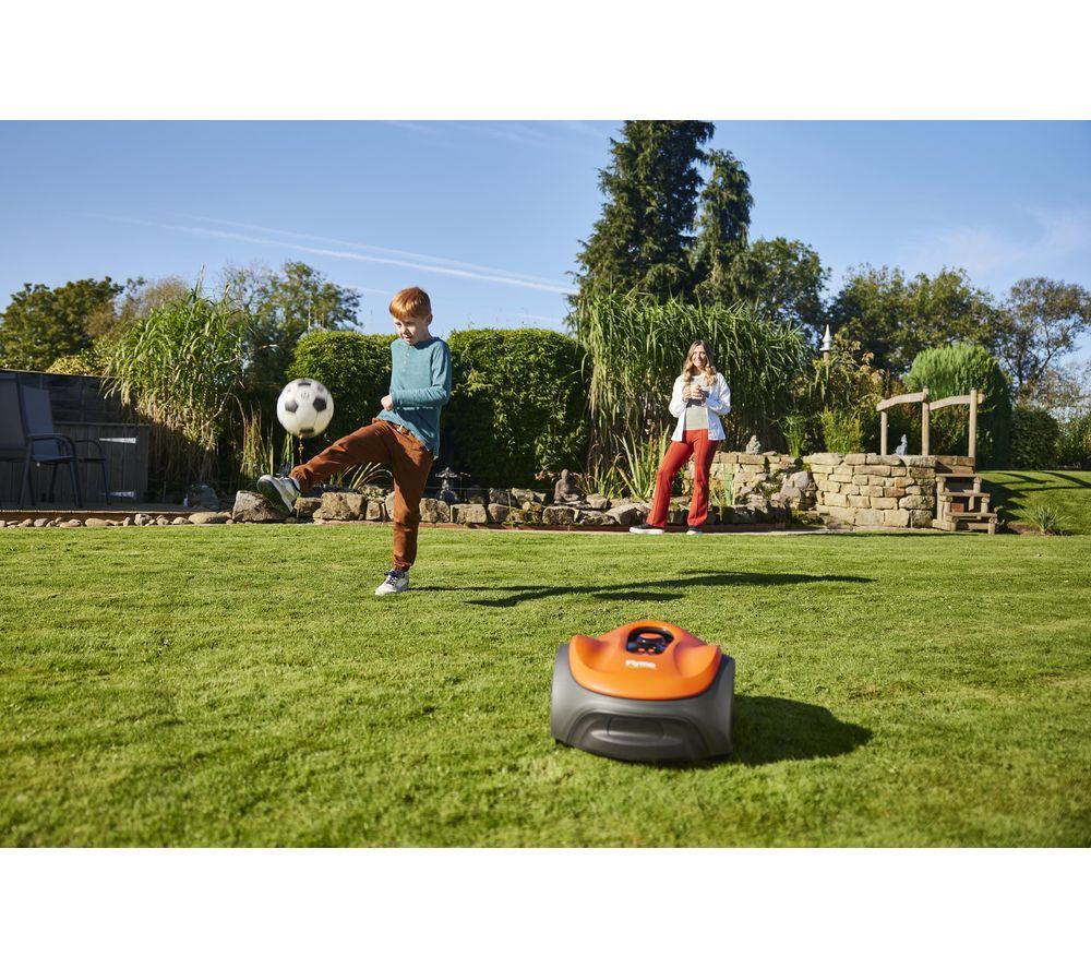 FLYMO UltraLife 1500 Cordless Robot Lawn Mower - Black & Orange image number 15 of 15