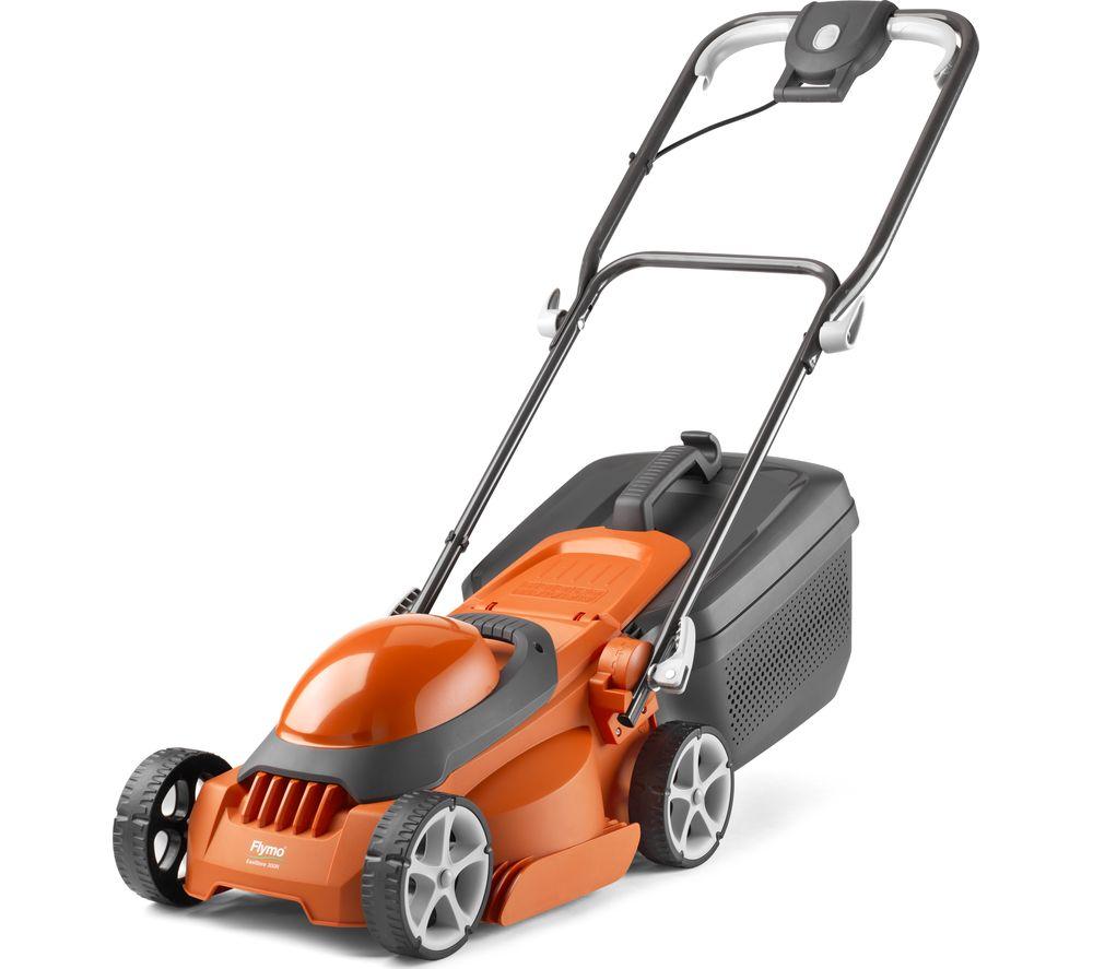 FLYMO EasiStore 300R Corded Rotary Lawn Mower - Orange & Grey