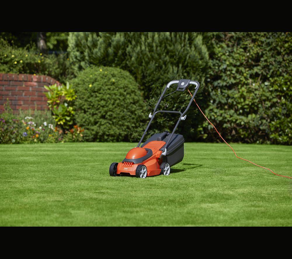 FLYMO EasiStore 300R Corded Rotary Lawn Mower - Orange & Grey