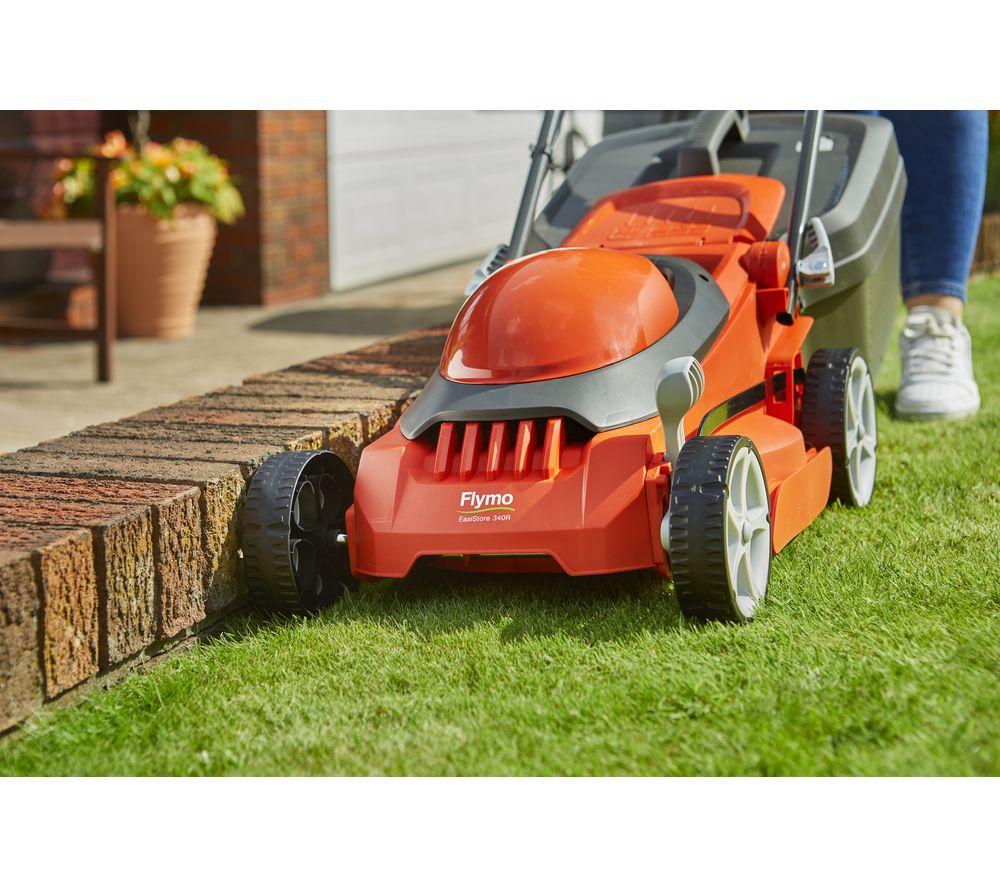 Buy FLYMO EasiStore 340R Corded Rotary Lawn Mower Orange Grey Currys