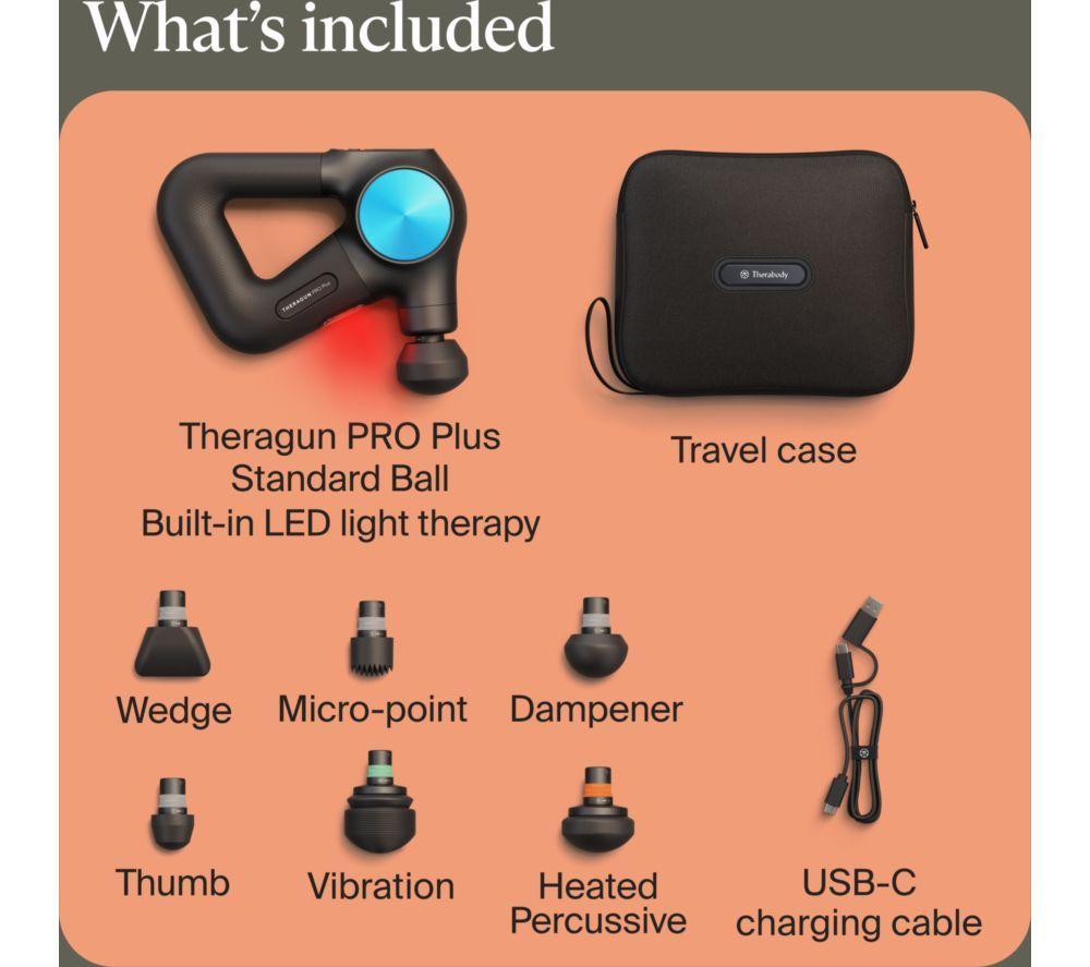 THERABODY Theragun Pro Plus Handheld Smart Percussive Therapy Device - Black image number 17 of 18