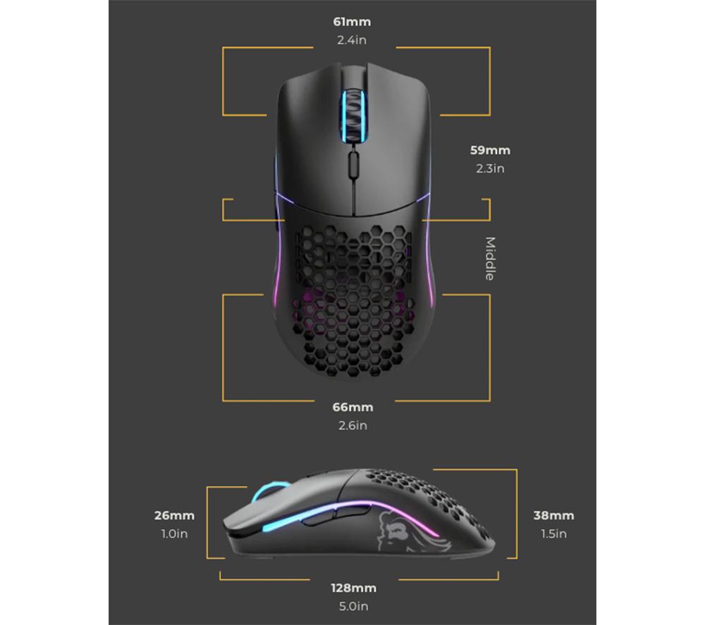 GLORIOUS Model O RGB Wireless Optical Gaming Mouse - Matte Black image number 11 of 11