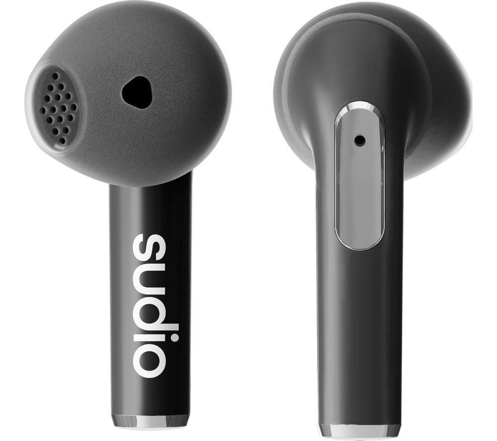 SUDIO N2 Wireless Bluetooth Noise-Cancelling Earbuds - Black, Black