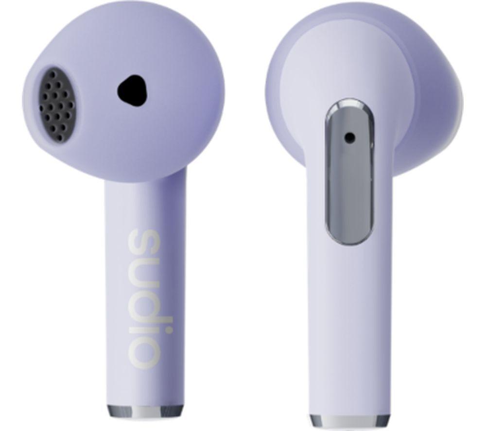 Sudio N2 Purple Haze - True Wireless Bluetooth Open-Ear Earbuds, Multipoint Connection, Built-in Microphone for Calls, 30 Hours Battery with Charging Case, IPX4 Waterproof, USB-C & Wireless Charging