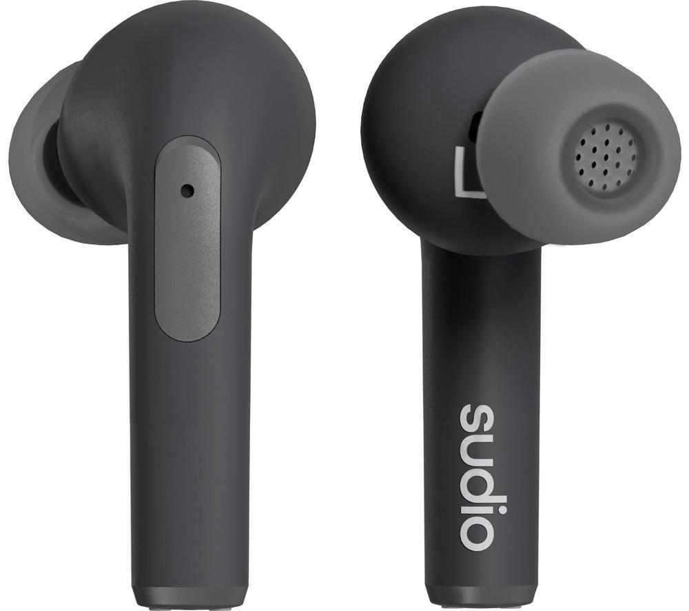 SUDIO N2 Pro Wireless Bluetooth Noise-Cancelling Earbuds - Black, Black