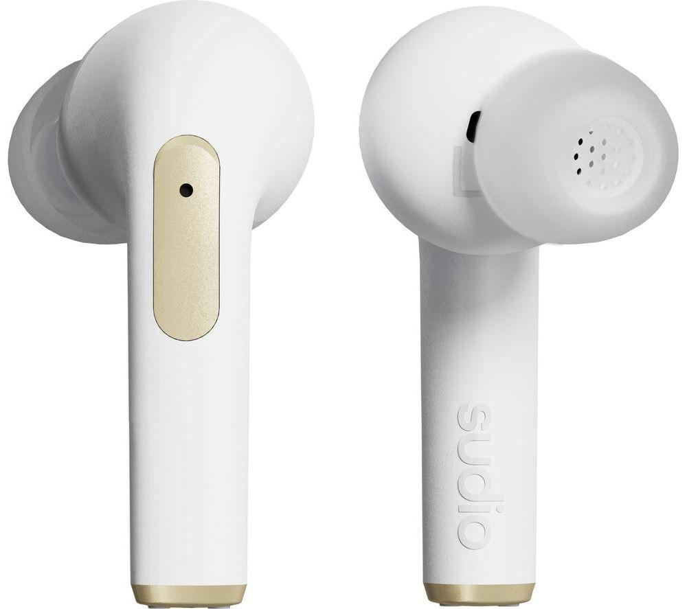 SUDIO N2 Pro Wireless Bluetooth Noise-Cancelling Earbuds - White, White