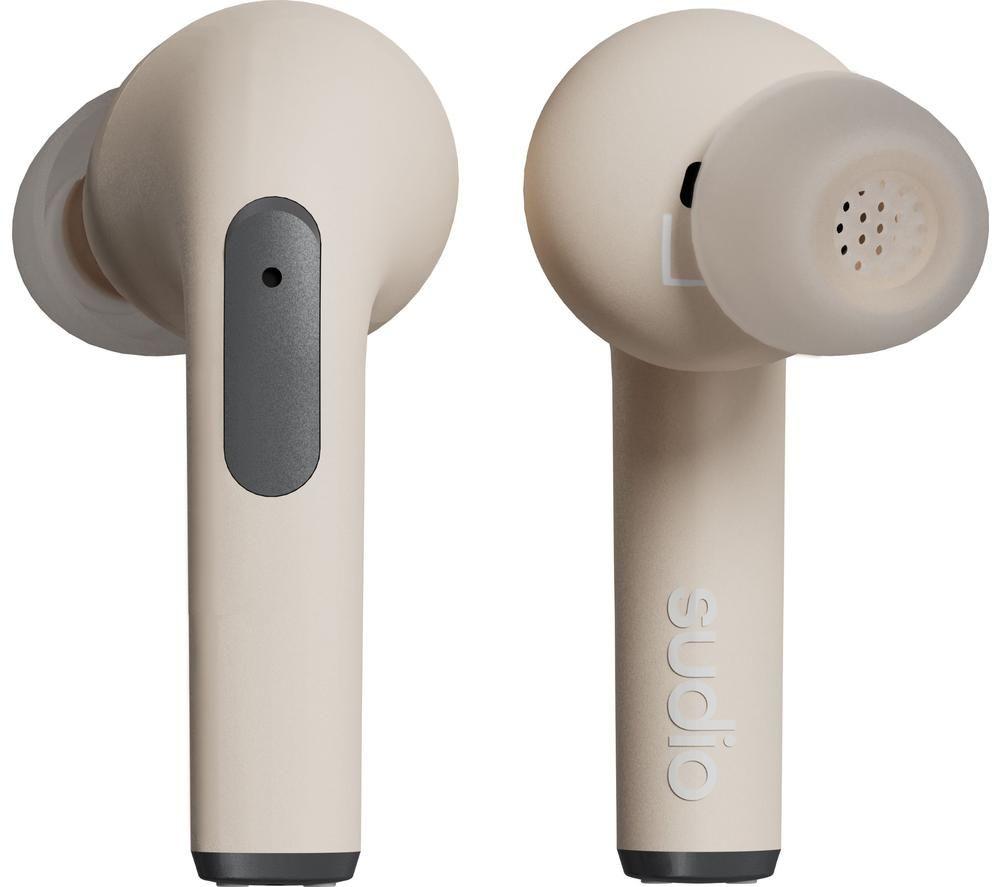 SUDIO N2 Pro Wireless Bluetooth Noise-Cancelling Earbuds - Sand, Cream