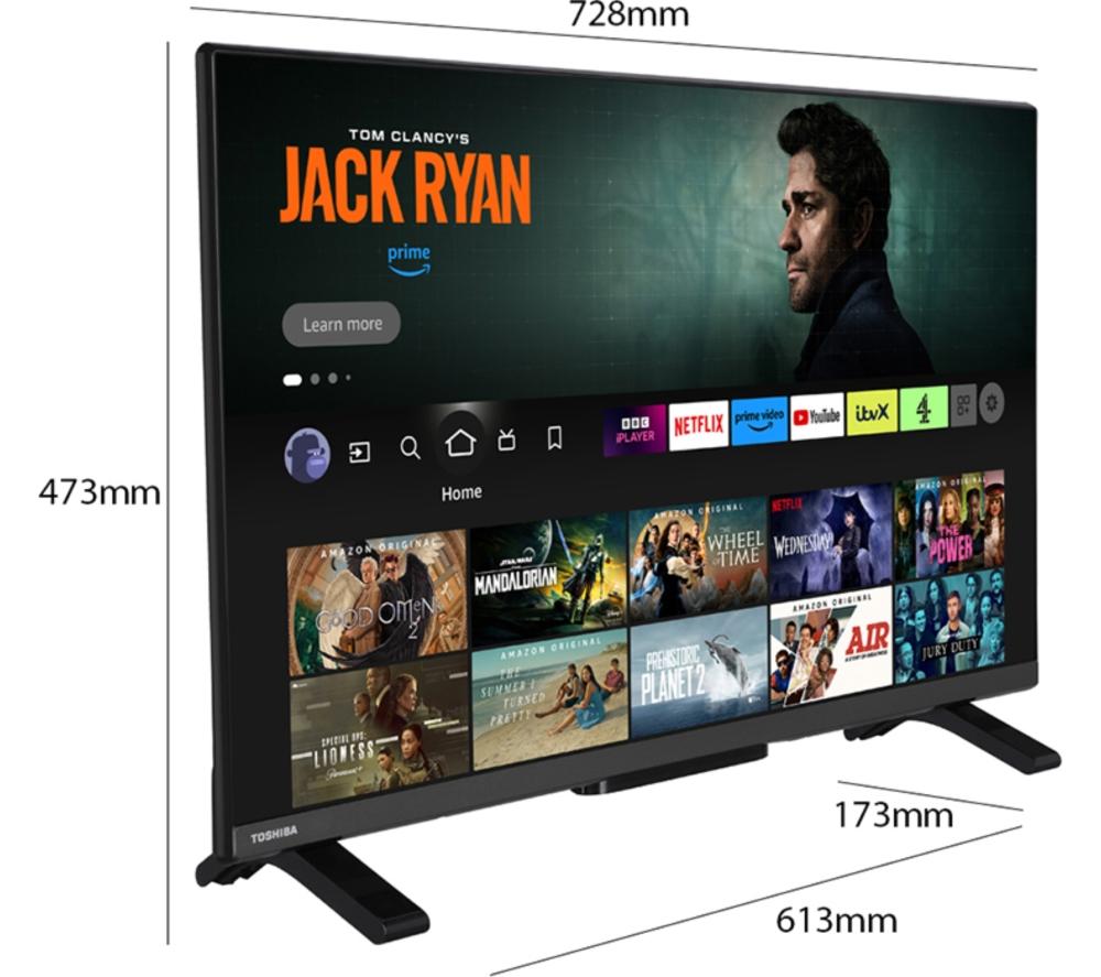 TOSHIBA Fire TV 32WF2F53DB 32" Smart HD Ready HDR LED TV with Amazon Alexa