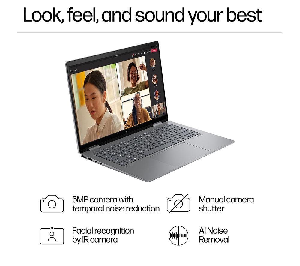 HP ENVY x360 14-fc0501na 14' 2 in 1 Laptop - Intel® Core™ Ultra 5, 512 GB SSD, Silver - image 7