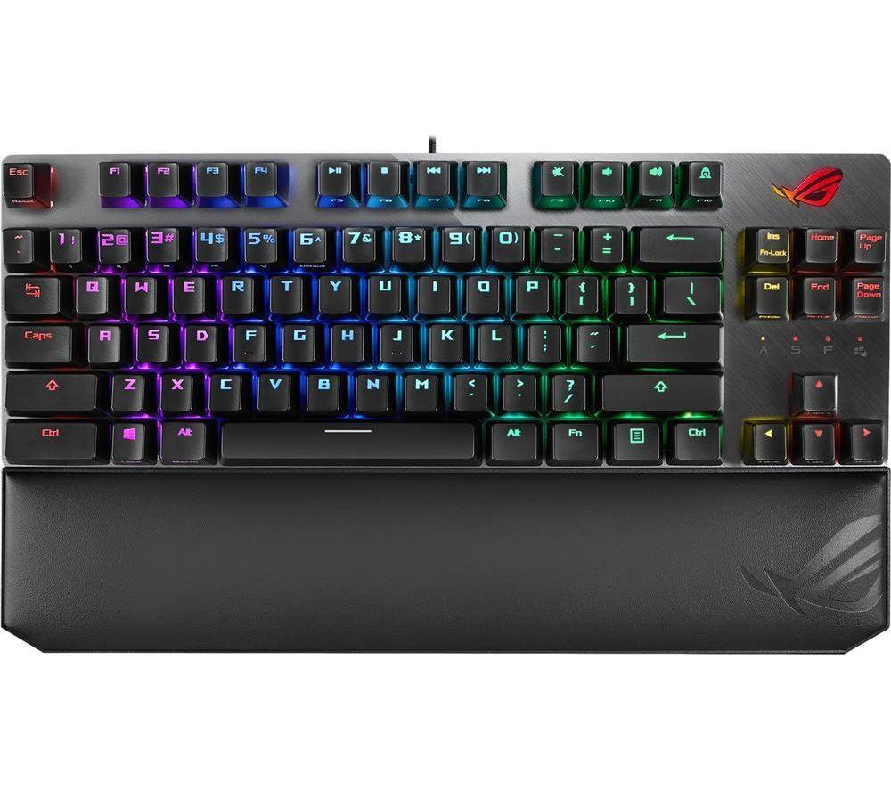 ASUS ROG Strix Scope NX TKL Deluxe Mechanical Gaming Keyboard - Black & Grey, Black,Silver/Grey