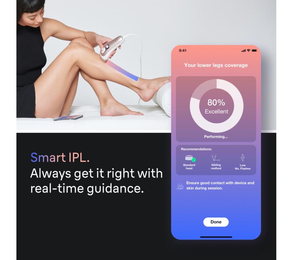 BRAUN Skin i&middot;expert IPL7147 IPL Hair Removal System - Rose Gold & White image number 3 of 9