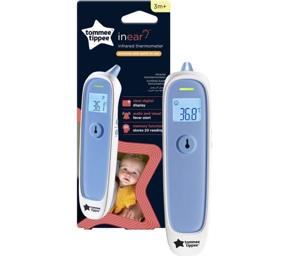 TOMMEE TIPPEE InEar Infrared Digital Thermometer - Blue & White image number 2 of 2