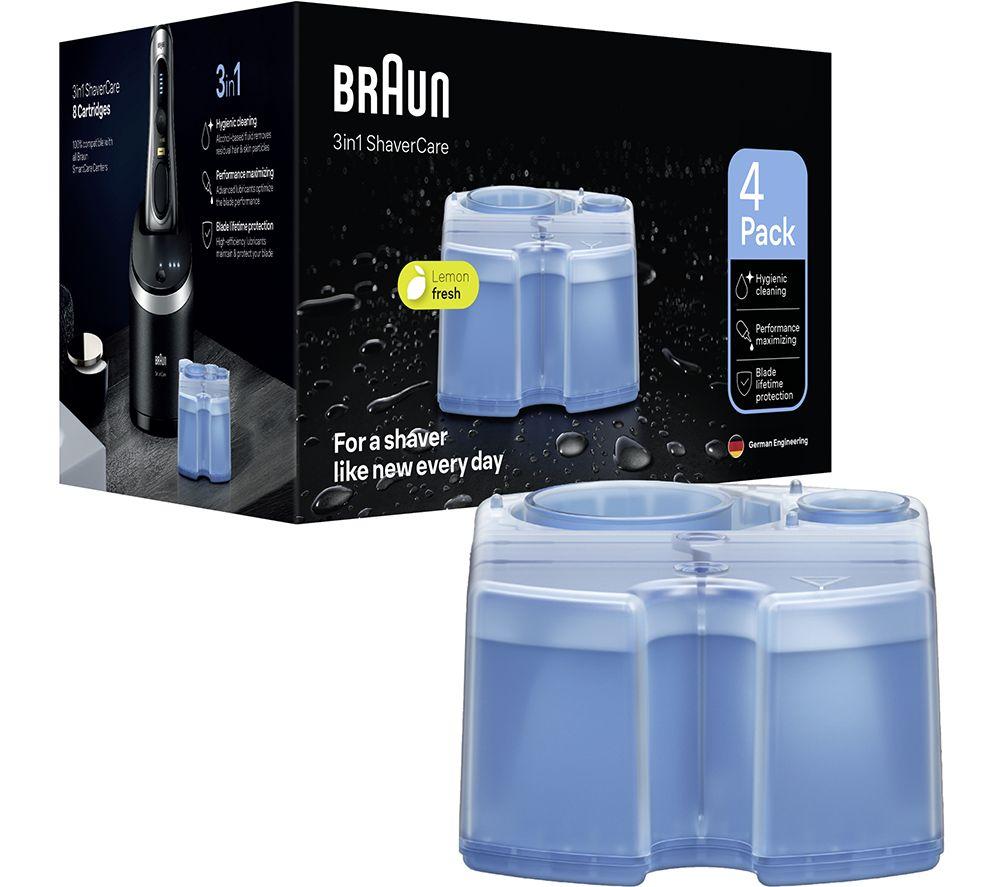 BRAUN 3-in-1 ShaverCare Refill Cartridges - Pack of 4