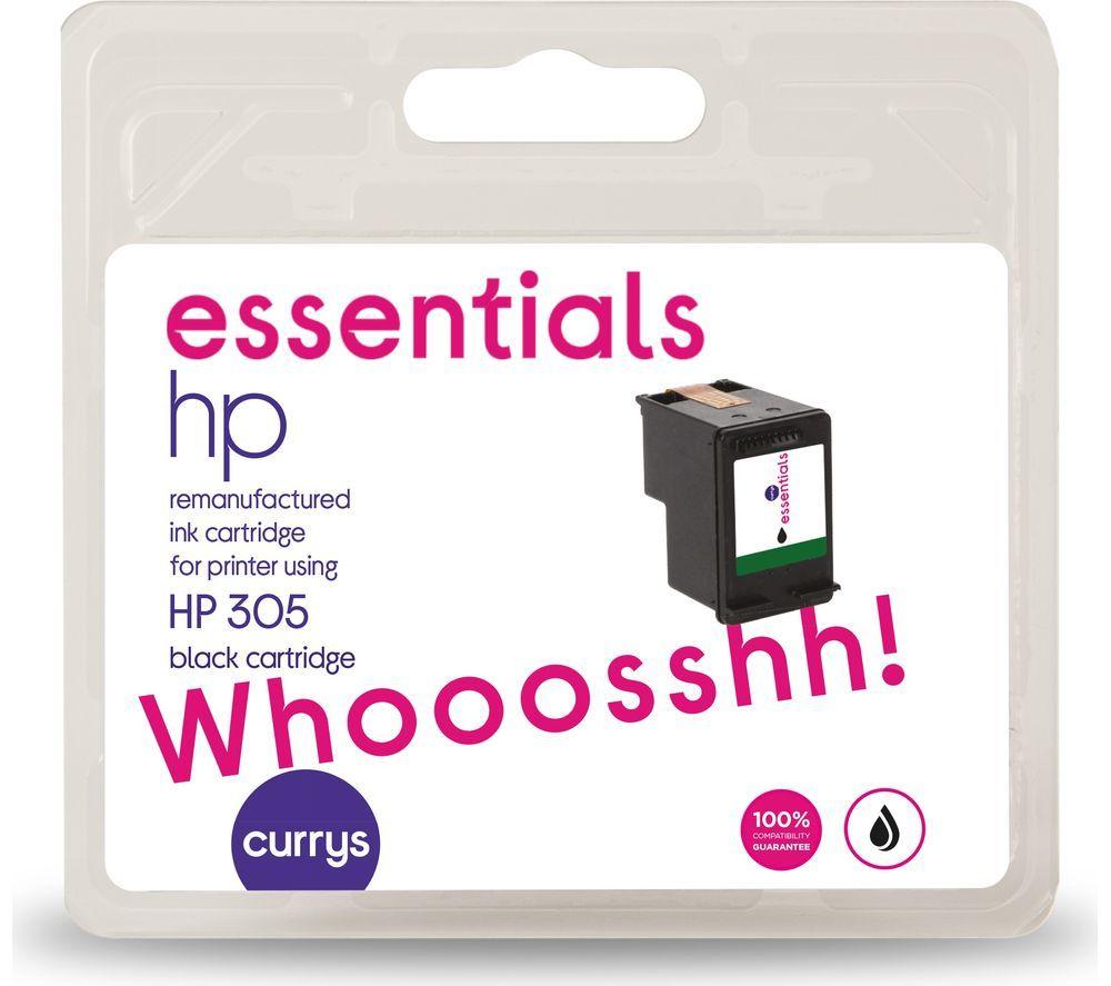 ESSENTIALS HP 305 Black Ink Cartridge, Black