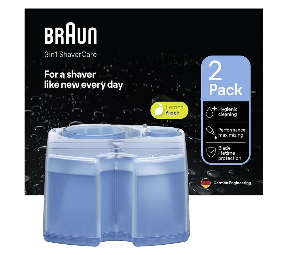 BRAUN 3-in-1 ShaverCare Refill Cartridges - Pack of 2