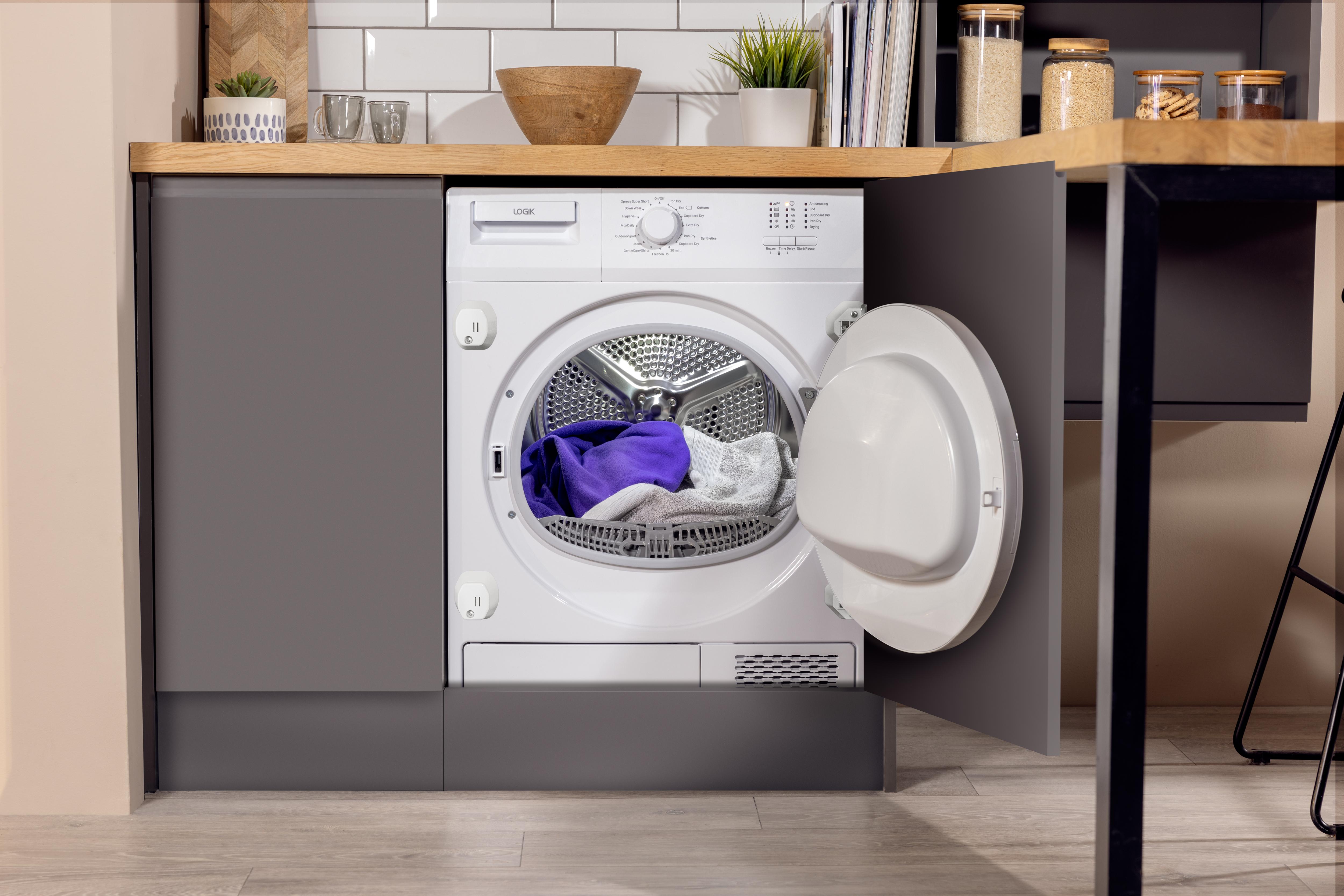 LOGIK LIHP7W24 Integrated 7 kg Heat Pump Tumble Dryer image number 9 of 9