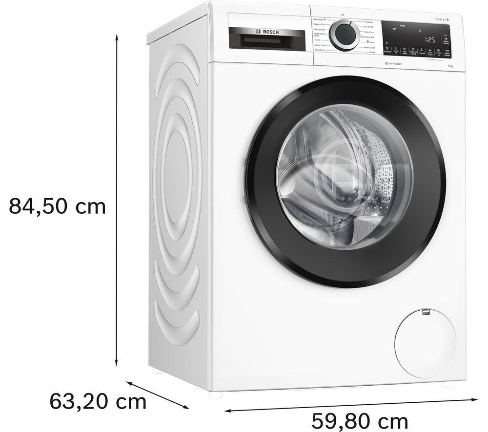 BOSCH Series 6 WGG24400GB AntiStain 9 kg 1400 Spin Washing Machine - White image number 2 of 8