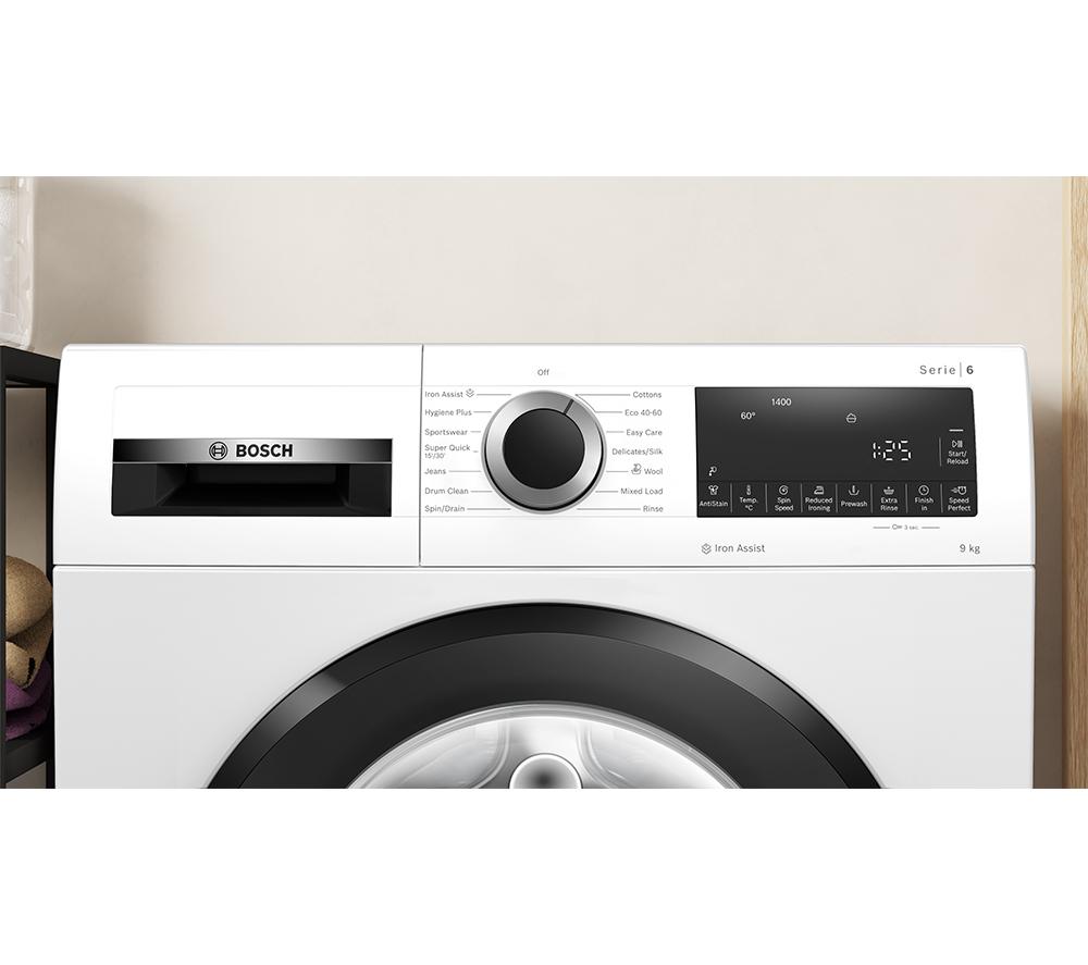 BOSCH Series 6 WGG24400GB AntiStain 9 kg 1400 Spin Washing Machine - White image number 3 of 8