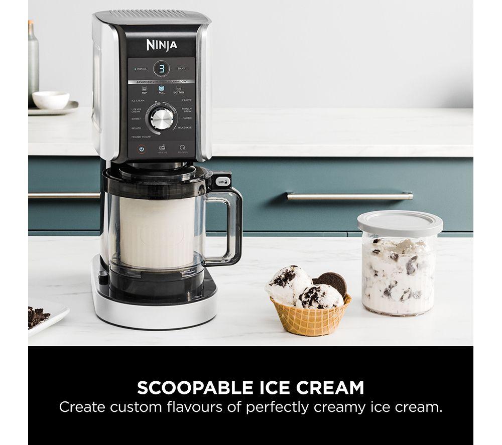 NINJA Creami Deluxe NC501UK 10-in-1 Ice Cream & Frozen Dessert Maker &ndash; Black & Silver image number 5 of 13