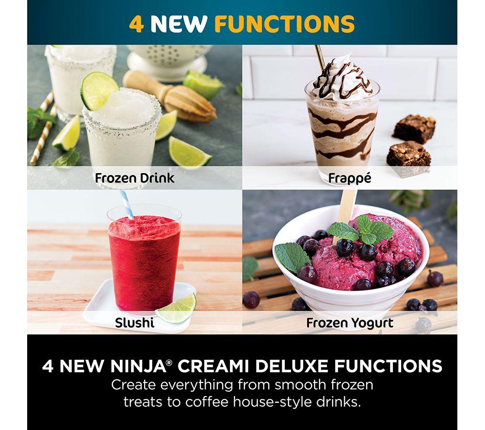 NINJA Creami Deluxe NC501UK 10-in-1 Ice Cream & Frozen Dessert Maker &ndash; Black & Silver image number 6 of 13