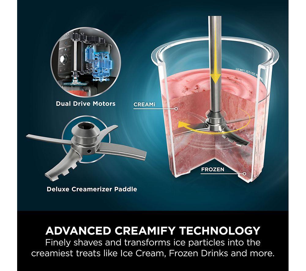 NINJA Creami Deluxe NC501UK 10-in-1 Ice Cream & Frozen Dessert Maker &ndash; Black & Silver image number 13 of 13