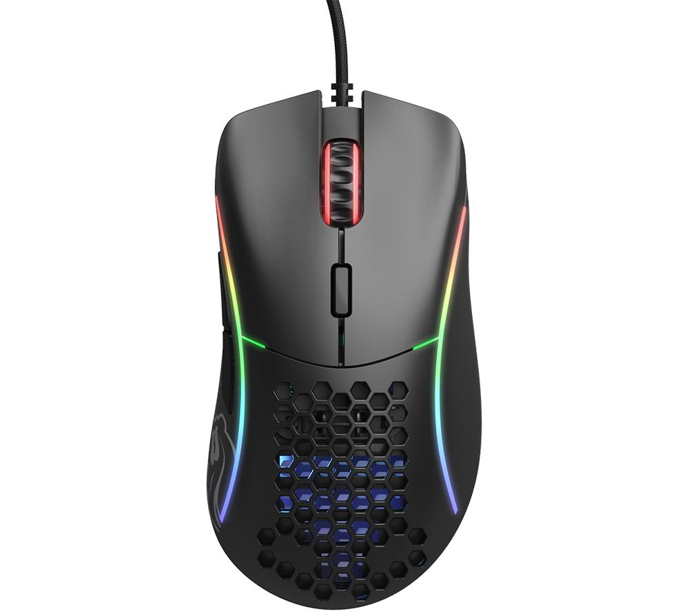 GLORIOUS Model D RGB Optical Gaming Mouse - Glossy Black, Black