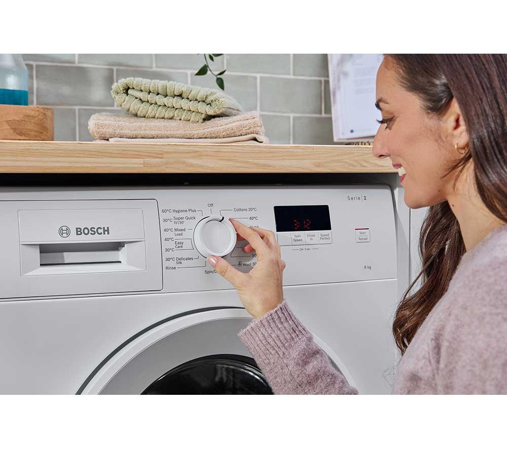 BOSCH Series 2 WGE03408GB 8 kg 1400 Spin Washing Machine - White image number 9 of 11