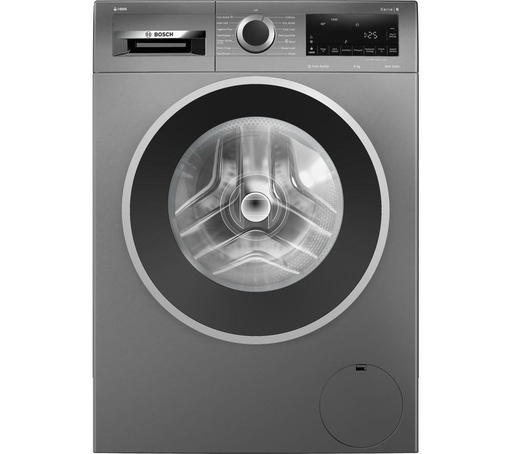 BOSCH Series 6 i-DOS WGG244FCGB 9 kg 1400 Spin Washing Machine - Graphite, Silver/Grey