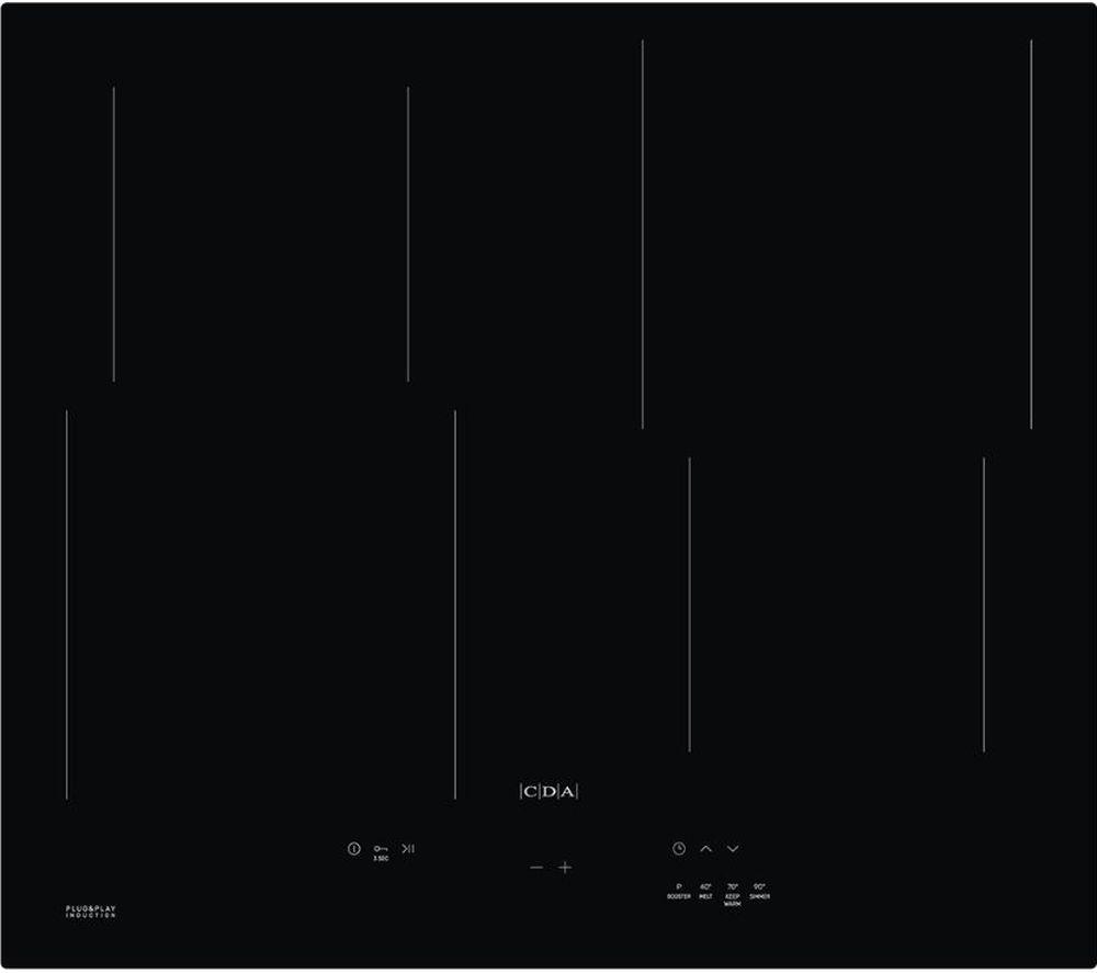 CDA HN6013FR 59 cm Electric Induction Hob – Black, Black