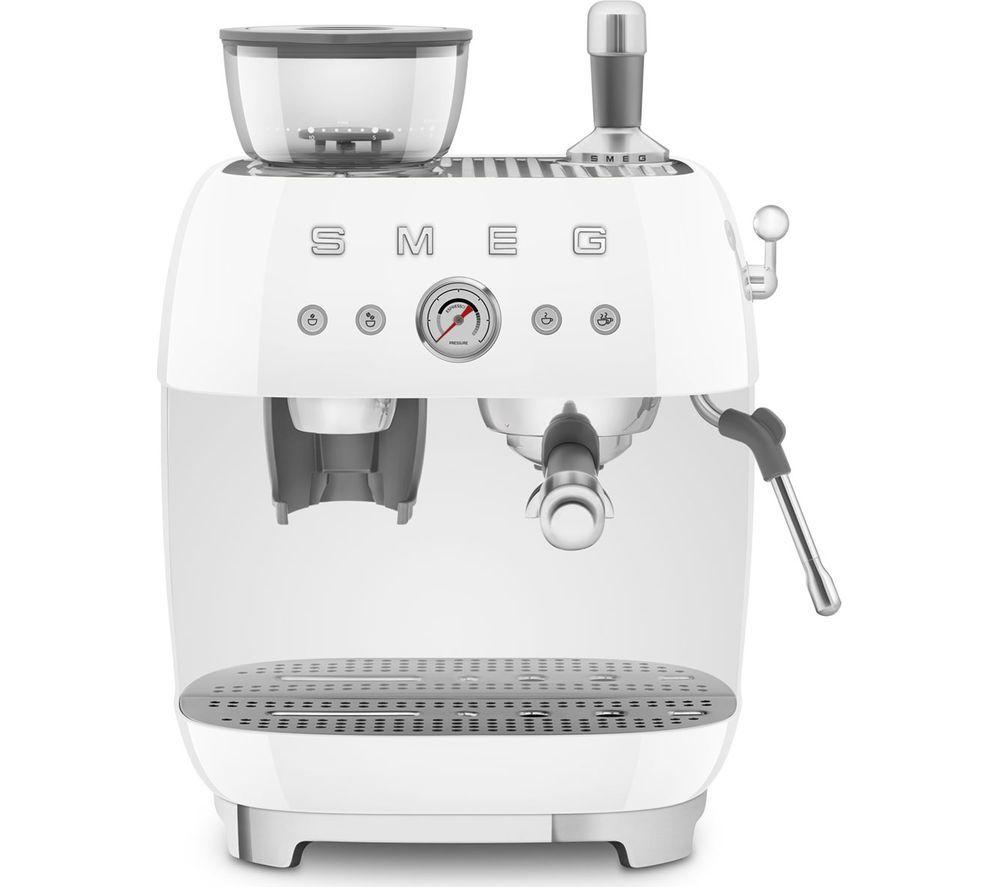 SMEG EGF03WHUK Bean to Cup Coffee Machine - White, White
