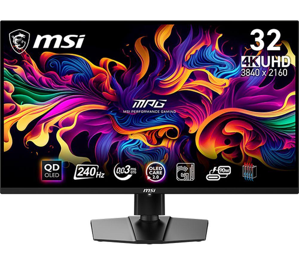Msi MPG 321URX 4K Ultra HD 32 Quantum Dot QD-OLED Gaming Monitor - Black, Black