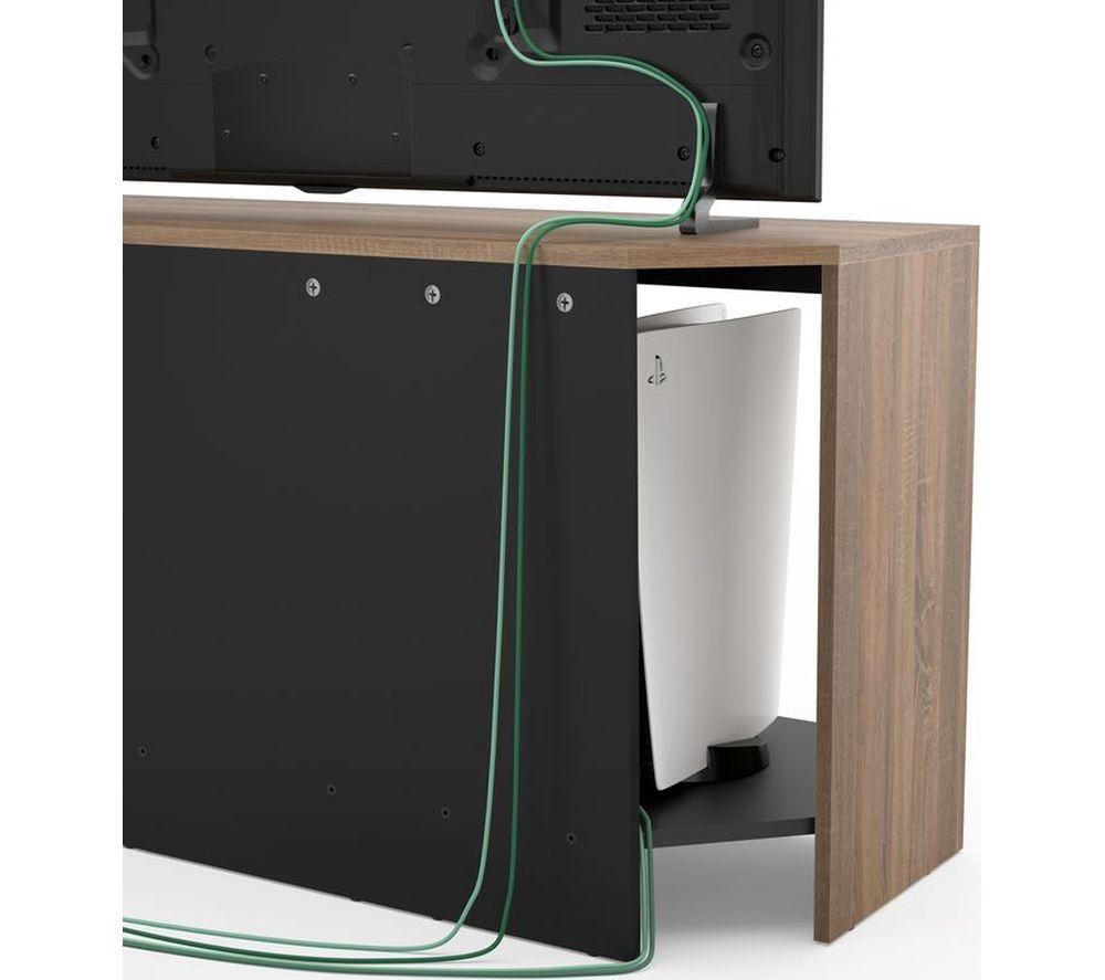 AVF Calibre Gaming 1200 mm TV Stand with Vertical Storage for up to 60" TVs - Rustic Sawn Oak & Black image number 6 of 11