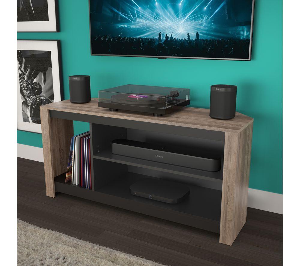 AVF Calibre Gaming 1200 mm TV Stand with Vertical Storage for up to 60" TVs - Rustic Sawn Oak & Black image number 8 of 11