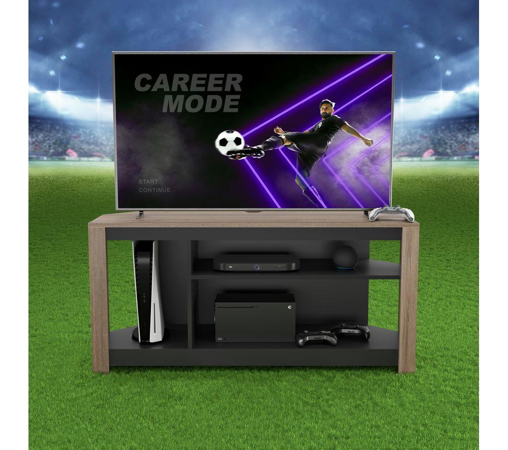 AVF Calibre Gaming 1200 mm TV Stand with Vertical Storage for up to 60" TVs - Rustic Sawn Oak & Black image number 10 of 11