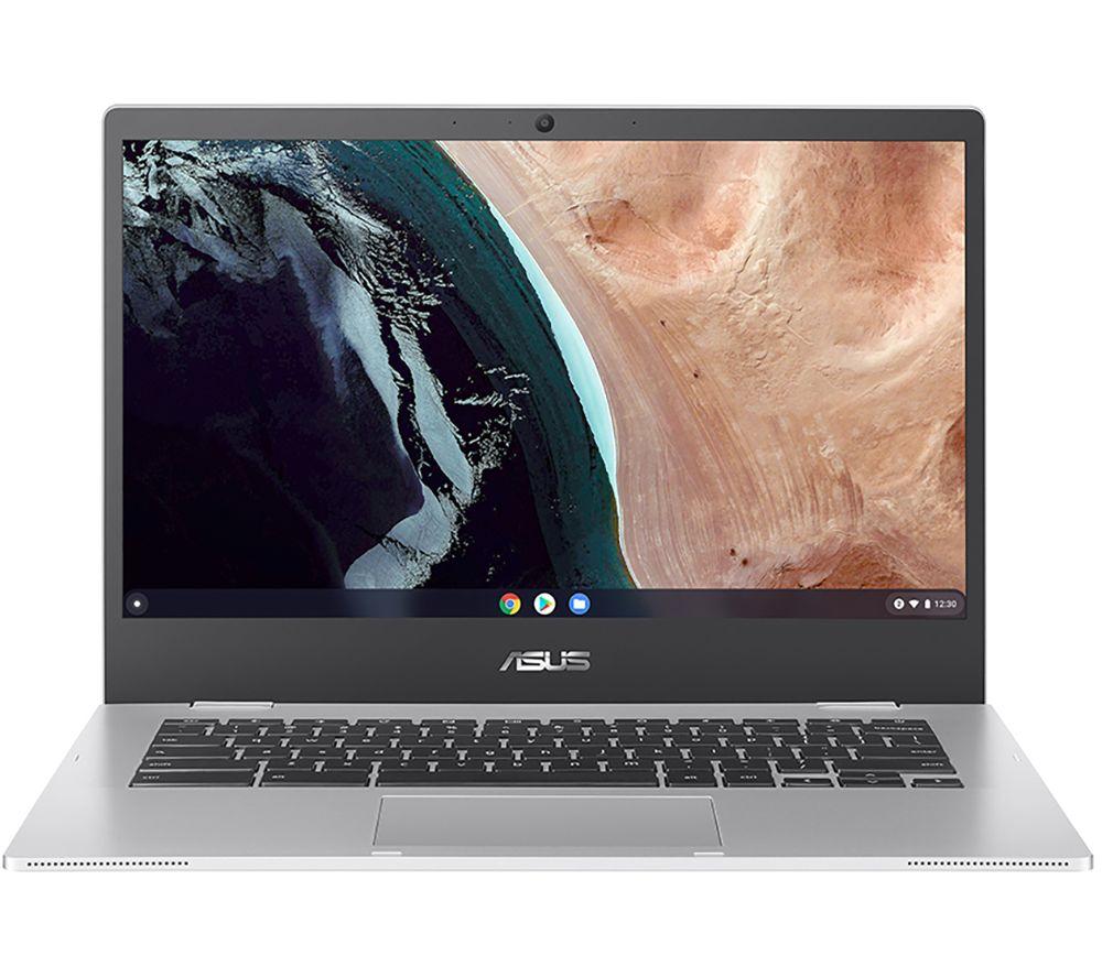 ASUS CX1 14" Chromebook - Intel®Celeron, 64 GB eMMC, Silver, Silver/Grey