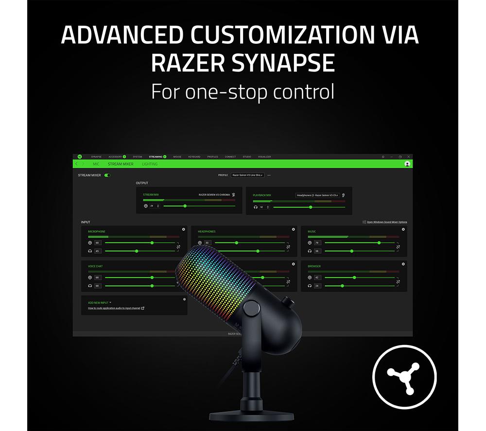 RAZER Seiren V3 Chroma Microphone - Black image number 7 of 15