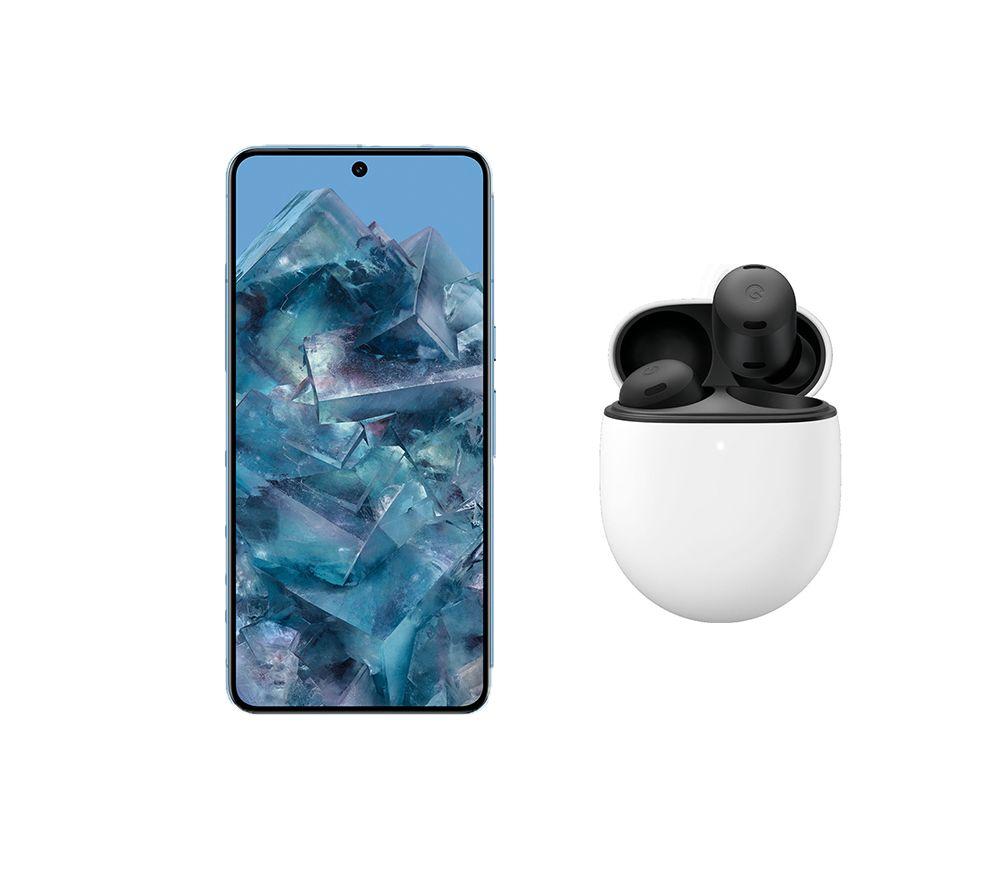 Google Pixel 8 Pro (256 GB, Bay) & Pixel Buds Pro Wireless Bluetooth Noise-Cancelling Earbuds (Charc