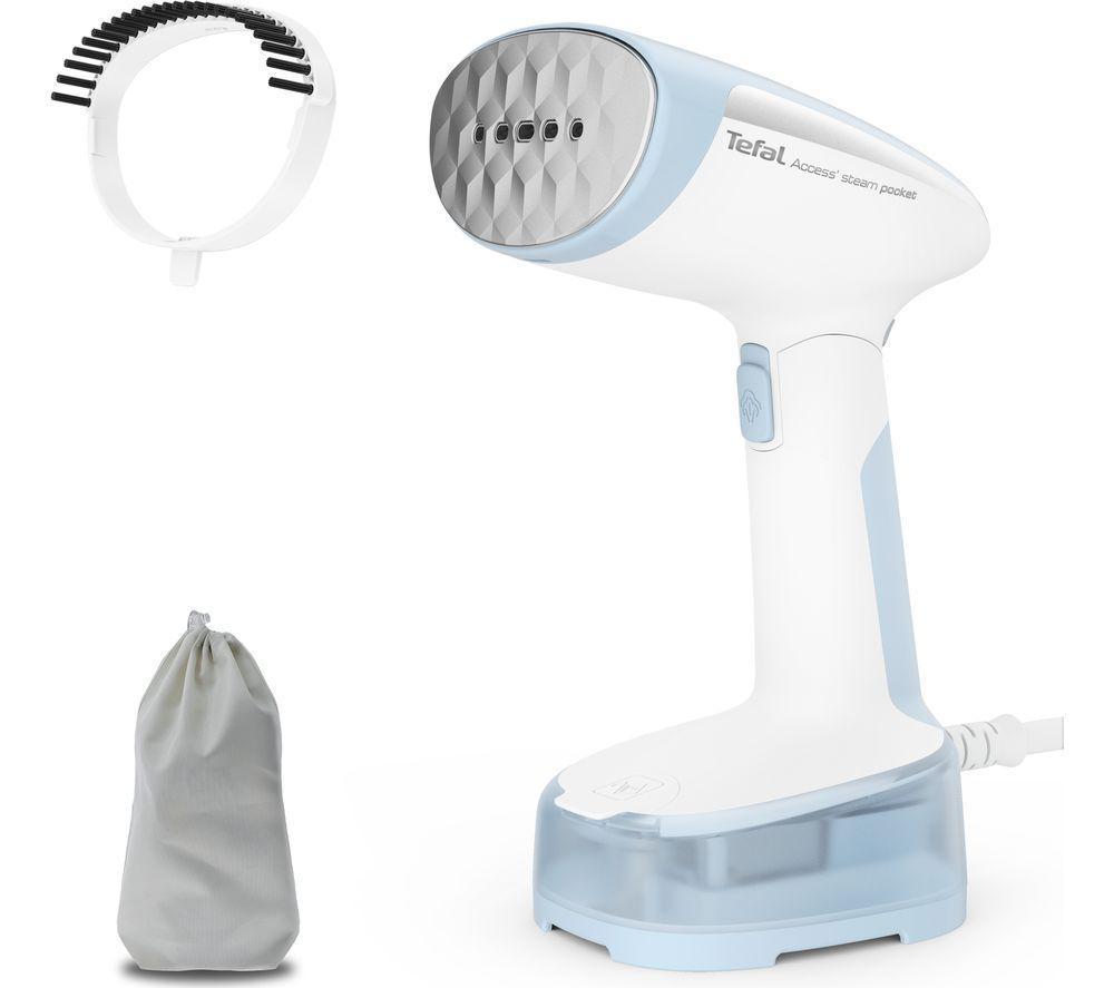 TEFAL Access Steam Pocket DT3041 Clothes Steamer - White & Sky Blue, Blue,White