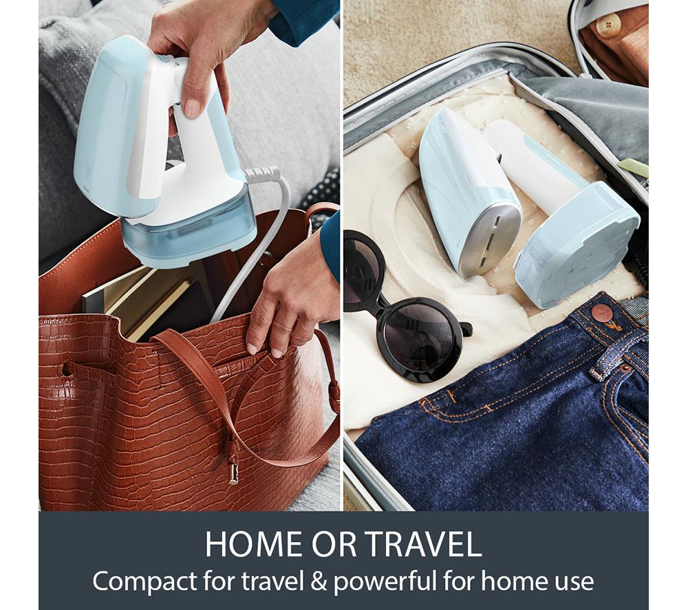 TEFAL Access Steam Pocket DT3041 Clothes Steamer - White & Sky Blue image number 3 of 10