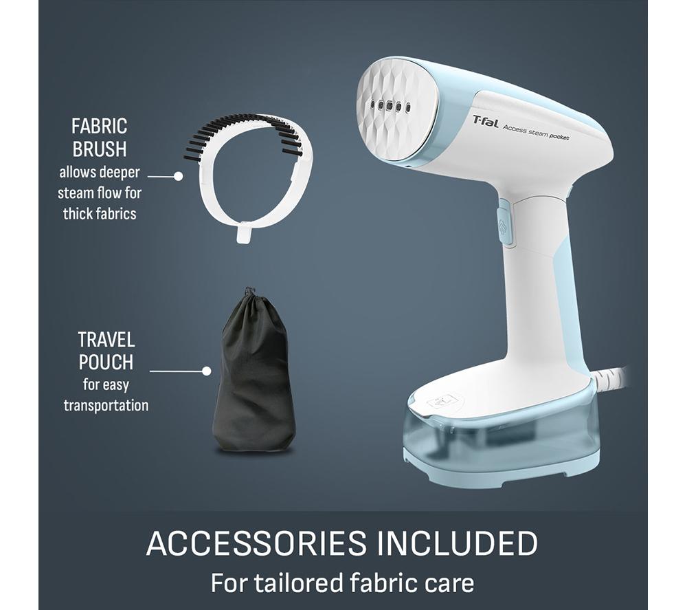 TEFAL Access Steam Pocket DT3041 Clothes Steamer - White & Sky Blue image number 6 of 10