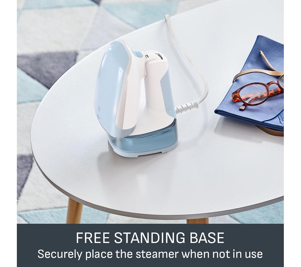 TEFAL Access Steam Pocket DT3041 Clothes Steamer - White & Sky Blue image number 7 of 10