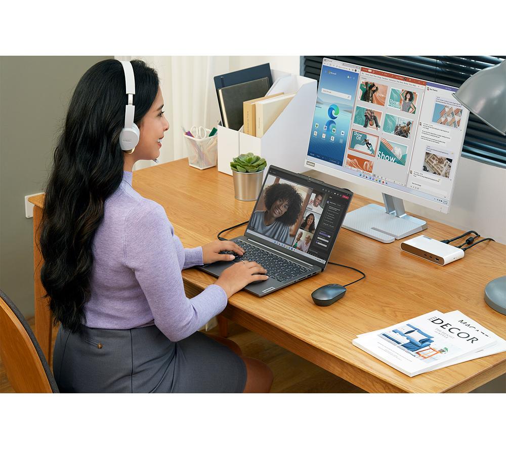 LENOVO 110 Stereo Headset - Cloud Grey image number 4 of 7