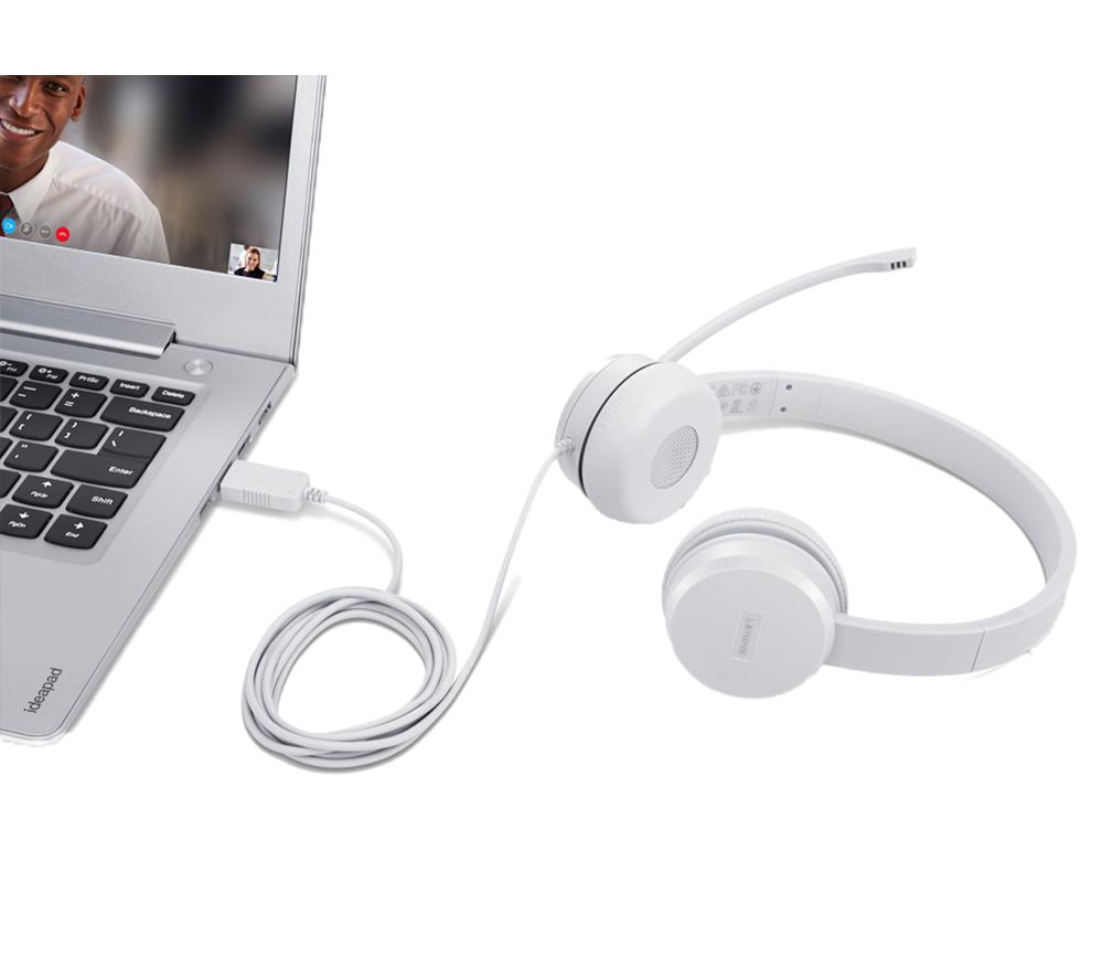 LENOVO 110 Stereo Headset - Cloud Grey image number 5 of 7