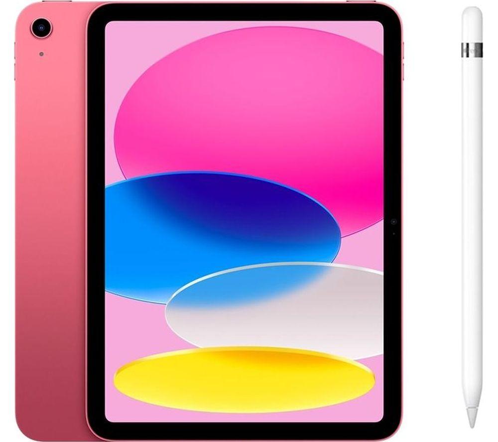 Apple 10.9 iPad Cellular (2022, 64 GB, Pink) & Pencil (1st Generation) Bundle