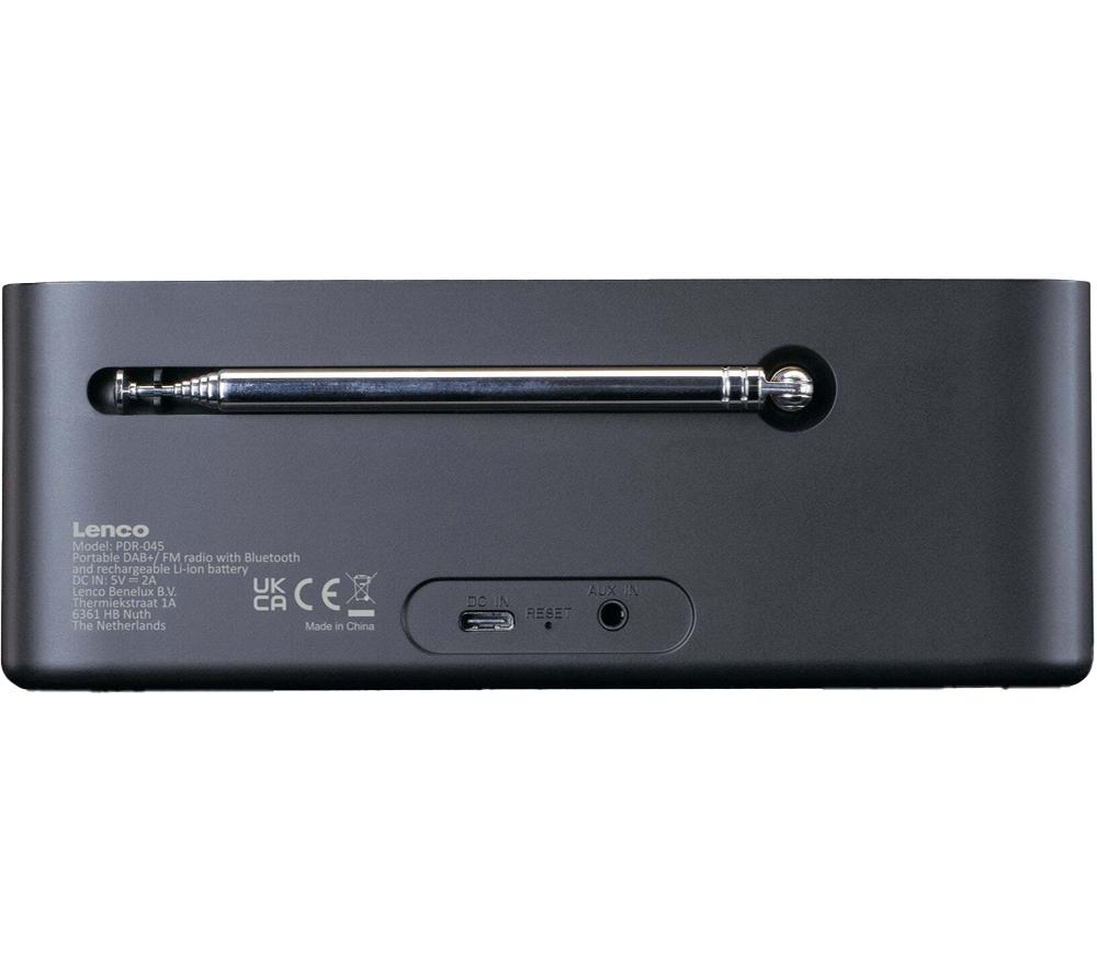 LENCO PDR-045 Portable DAB+/FM Bluetooth Radio - Black & Bamboo image number 3 of 5
