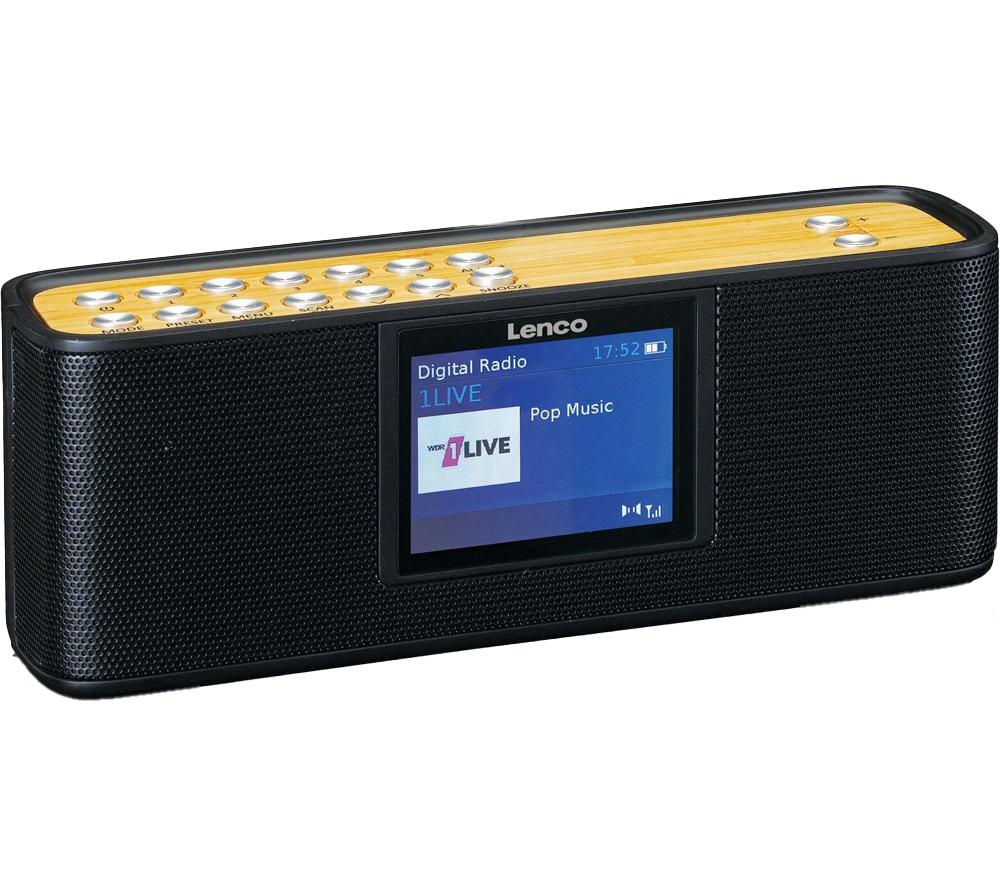 LENCO PDR-045 Portable DAB+/FM Bluetooth Radio - Black & Bamboo image number 5 of 5