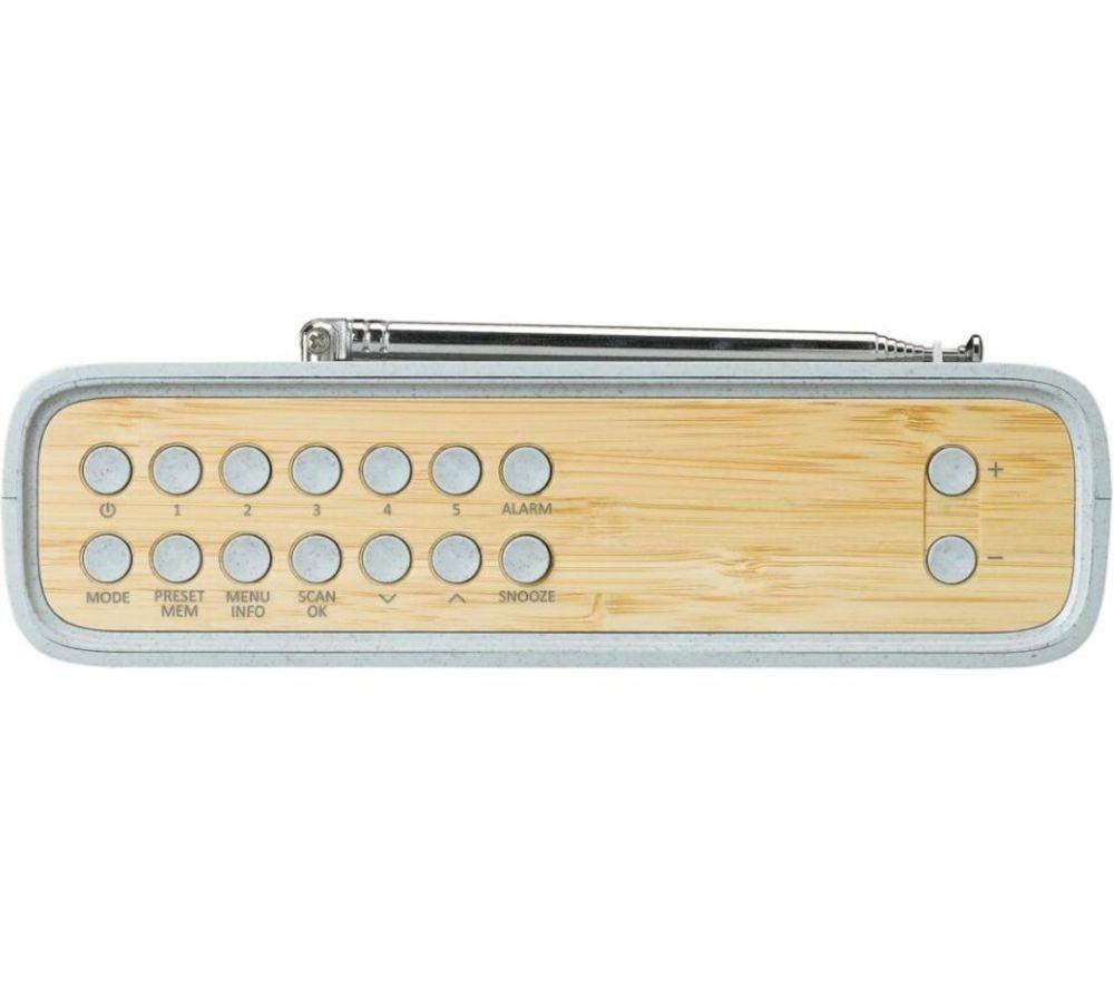 LENCO PDR-046GY Portable DAB+/FM Bluetooth Radio - White & Bamboo image number 6 of 8
