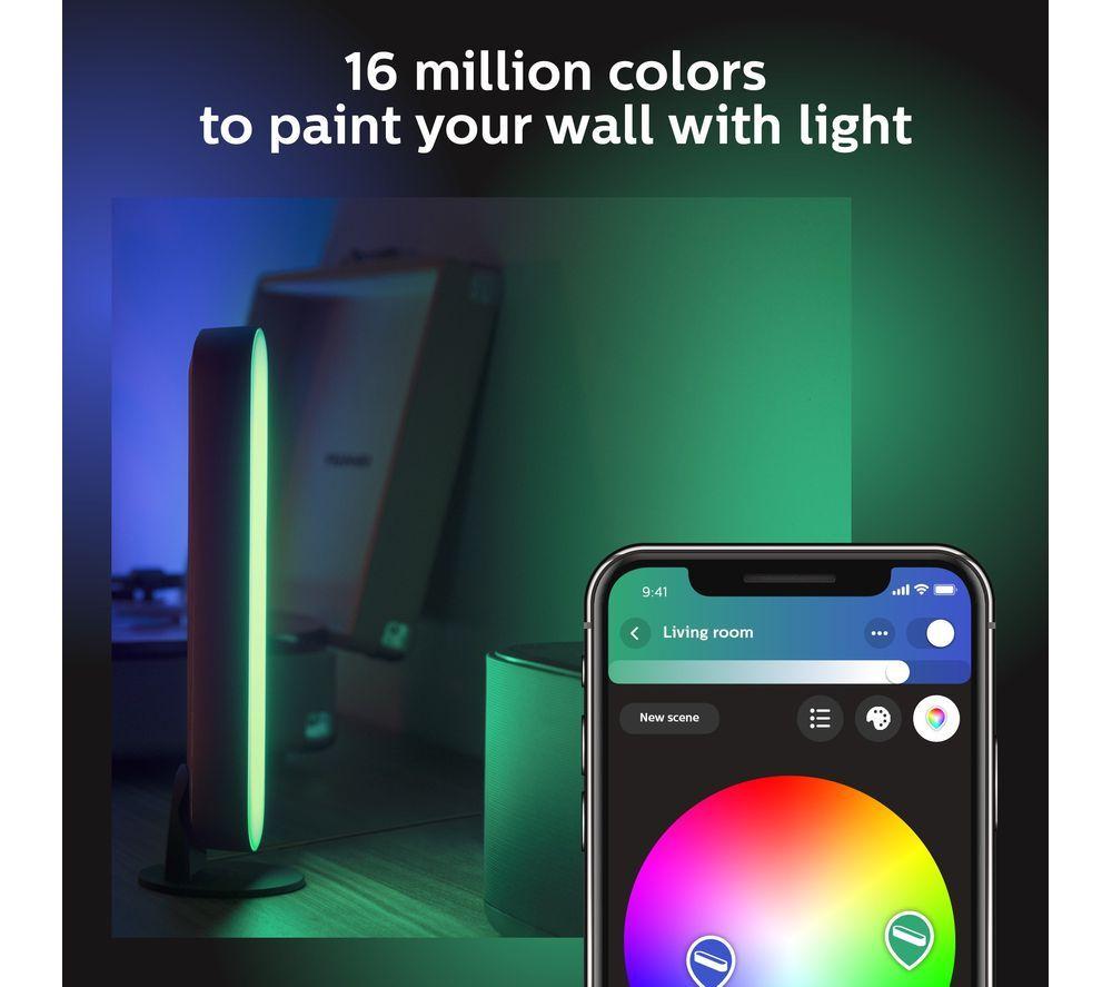 PHILIPS HUE White and Colour Ambiance Play Light Bar Plus Starter Kit - Black, Twin Pack image number 2 of 10