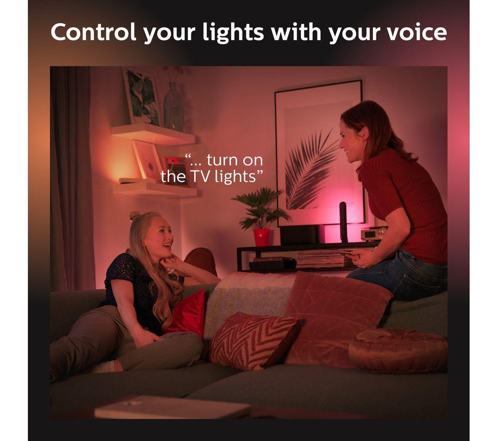 PHILIPS HUE White and Colour Ambiance Play Light Bar Plus Starter Kit - Black, Twin Pack image number 7 of 10